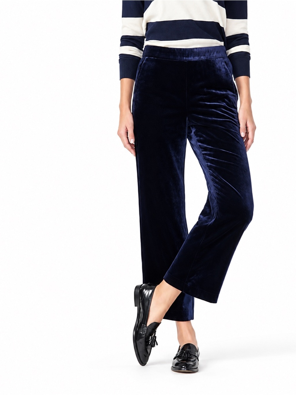 J. Crew Pull On Peyton Pant - Navy Velvet